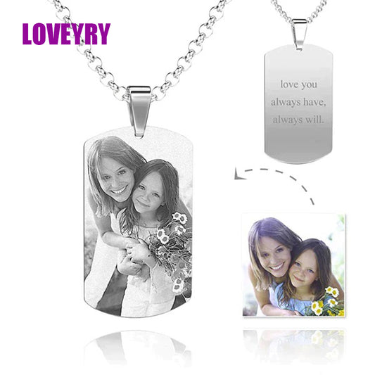 LOVEERY's Custom Engraved Necklace - "Badge Of Love"