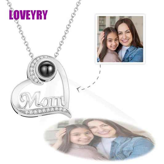 Personalized Photo Projector Necklace For Mom