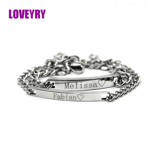 ID Partner Bracelets With Custom Engraving