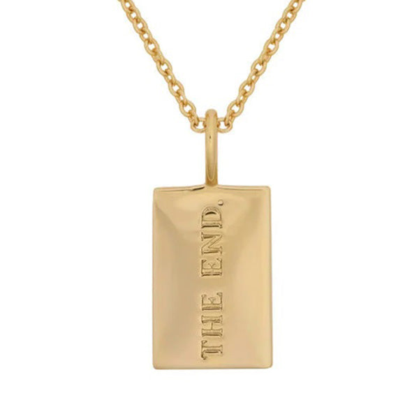 Minimalism Letter Square Pendant Necklace