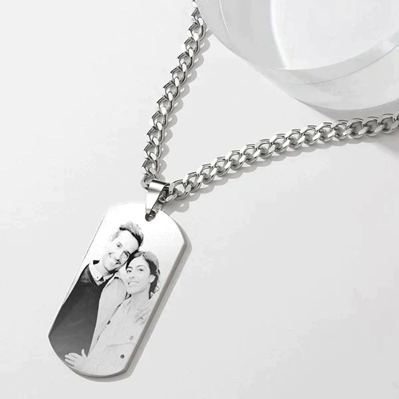 LOVEERY's Custom Engraved Necklace - "Badge Of Love"