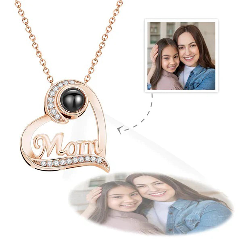 Collana con proiettore fotografico personalizzato per la mamma