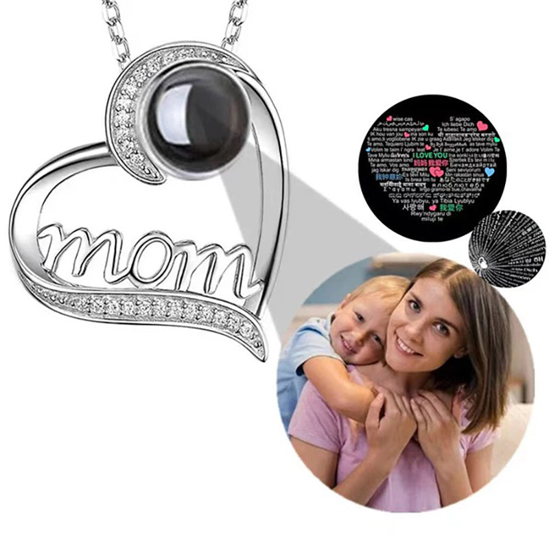 Collana con proiettore fotografico personalizzato per la mamma