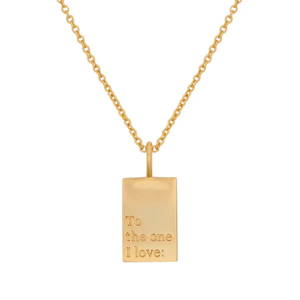 Minimalism Letter Square Pendant Necklace